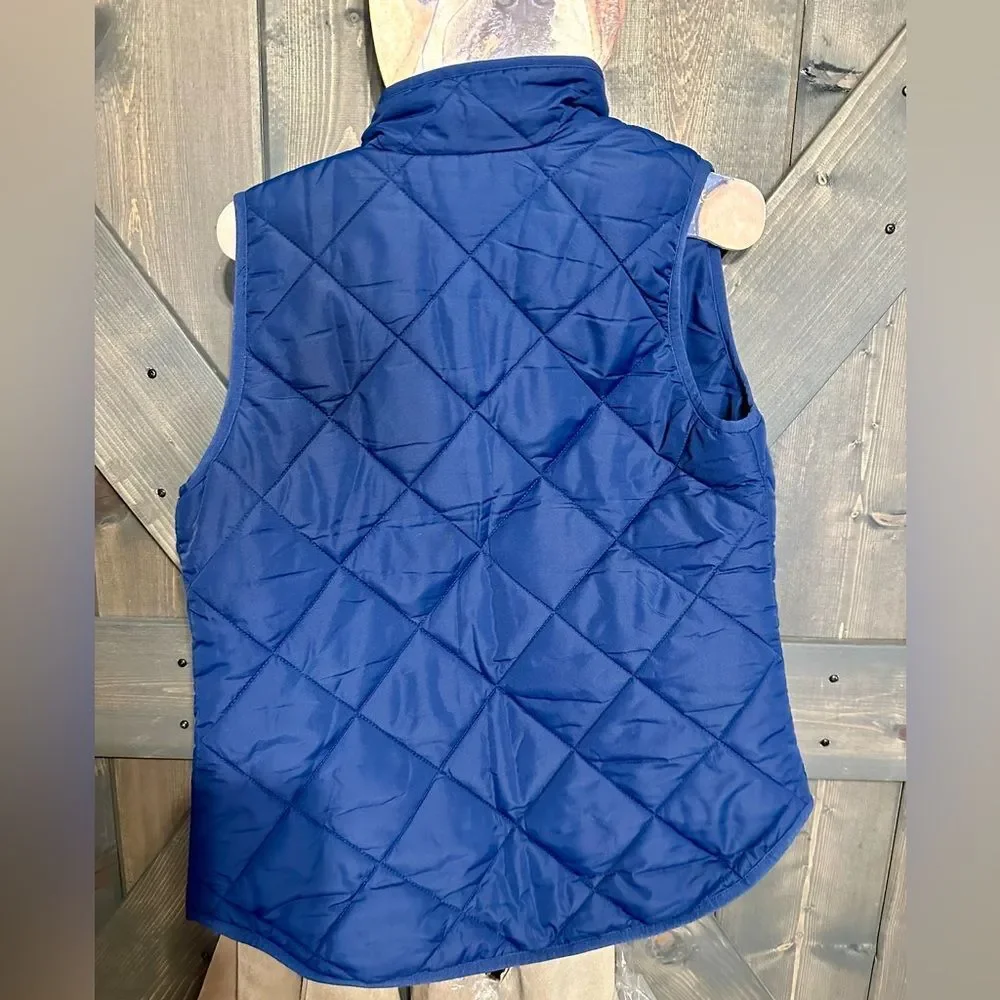 J. Crew Blue Puffer Vest